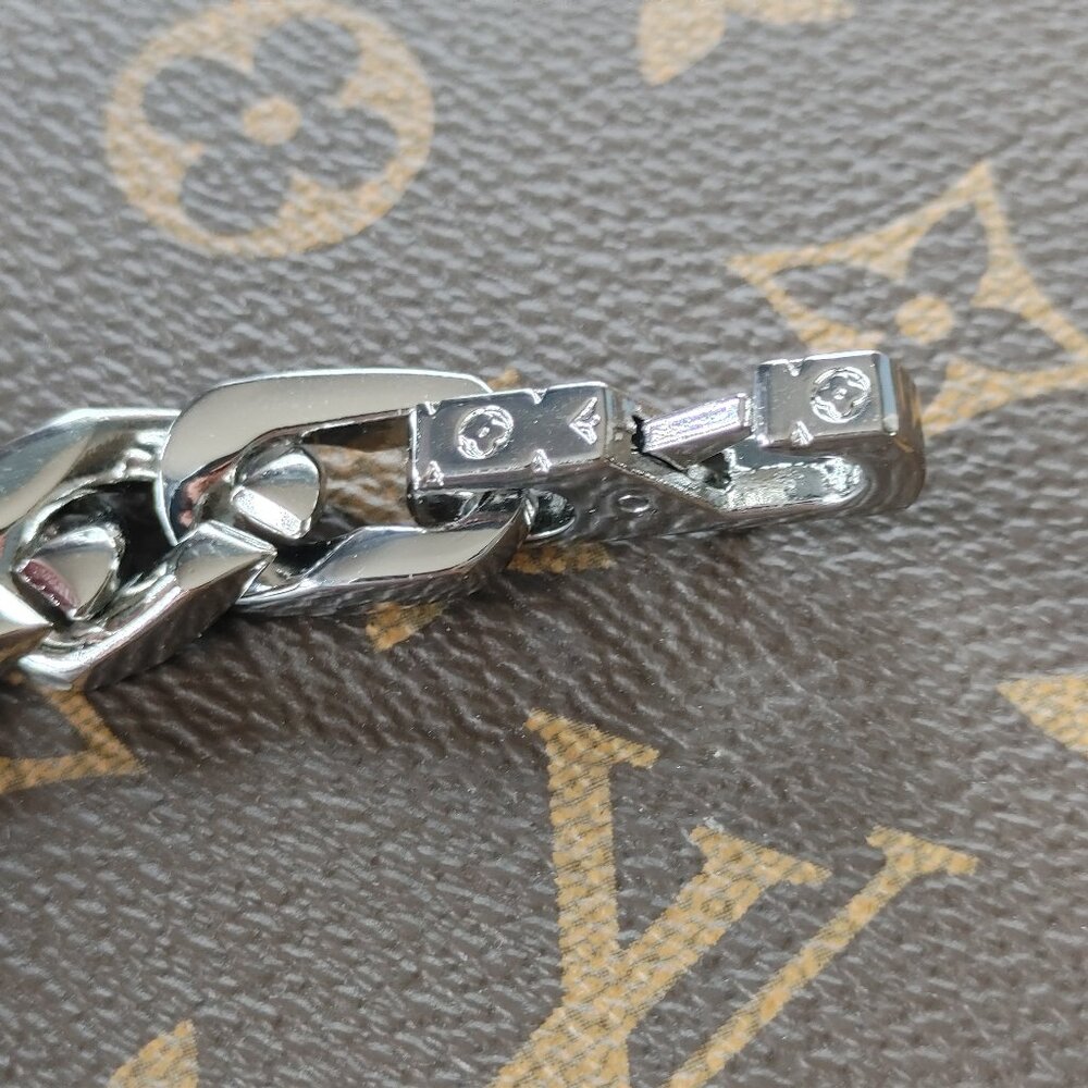 Louis Vuitton Black & Silver Cuban bracelet (New) - Picture 8 of 10